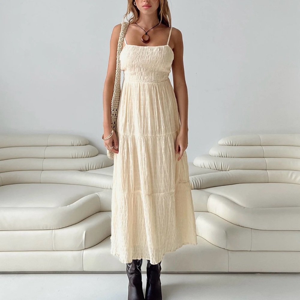 Princess Polly Ricci Ivory Maxi Dress (Size 2/XS-S)